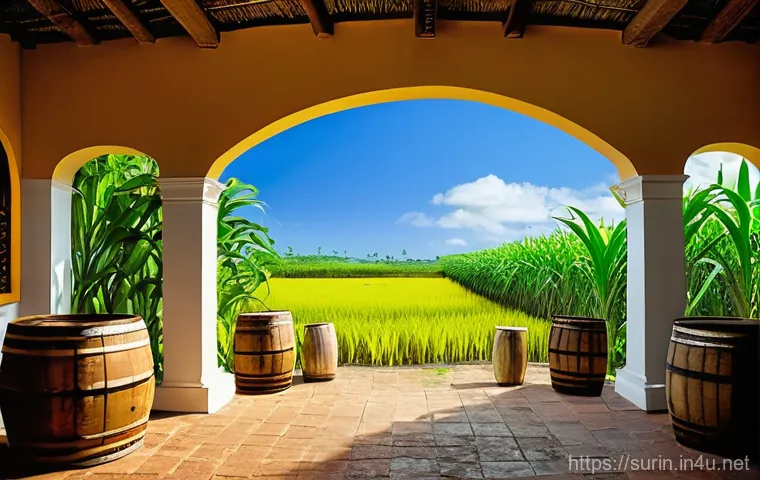 수리남의 대표적인 음료와 술 문화 - **A vibrant street market in Paramaribo, Suriname, bustling with diverse people of Dutch, African, I...